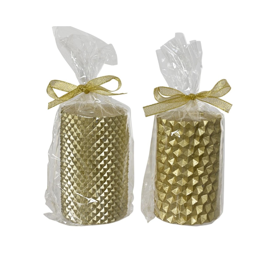 CANDELA EFFETTO METALLO ORO H.10 D.6.5